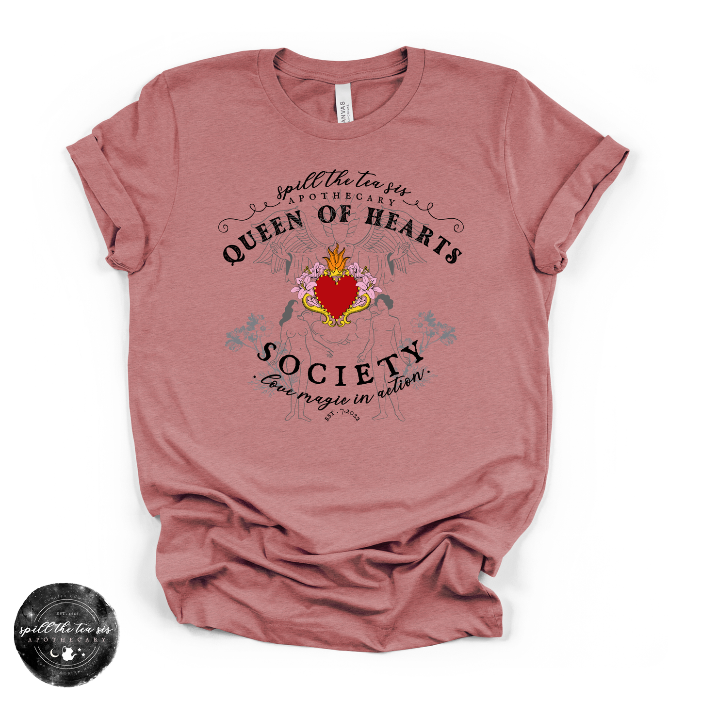 Queen of Hearts Society Tee | Romantic Gothic Graphic T-Shirt