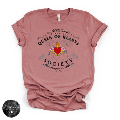 Queen of Hearts Society Tee | Romantic Gothic Graphic T-Shirt