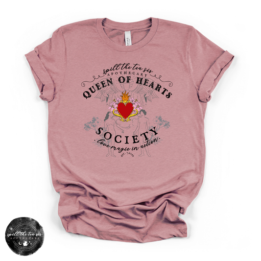 Queen of Hearts Society Tee | Romantic Gothic Graphic T-Shirt
