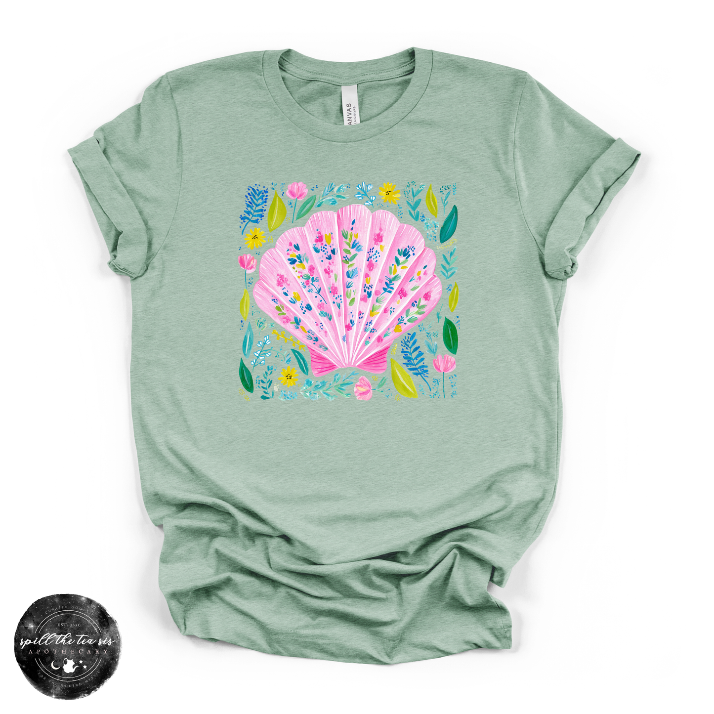 Colorful Seashell Tee | Coastal Aesthetic Graphic T-Shirt