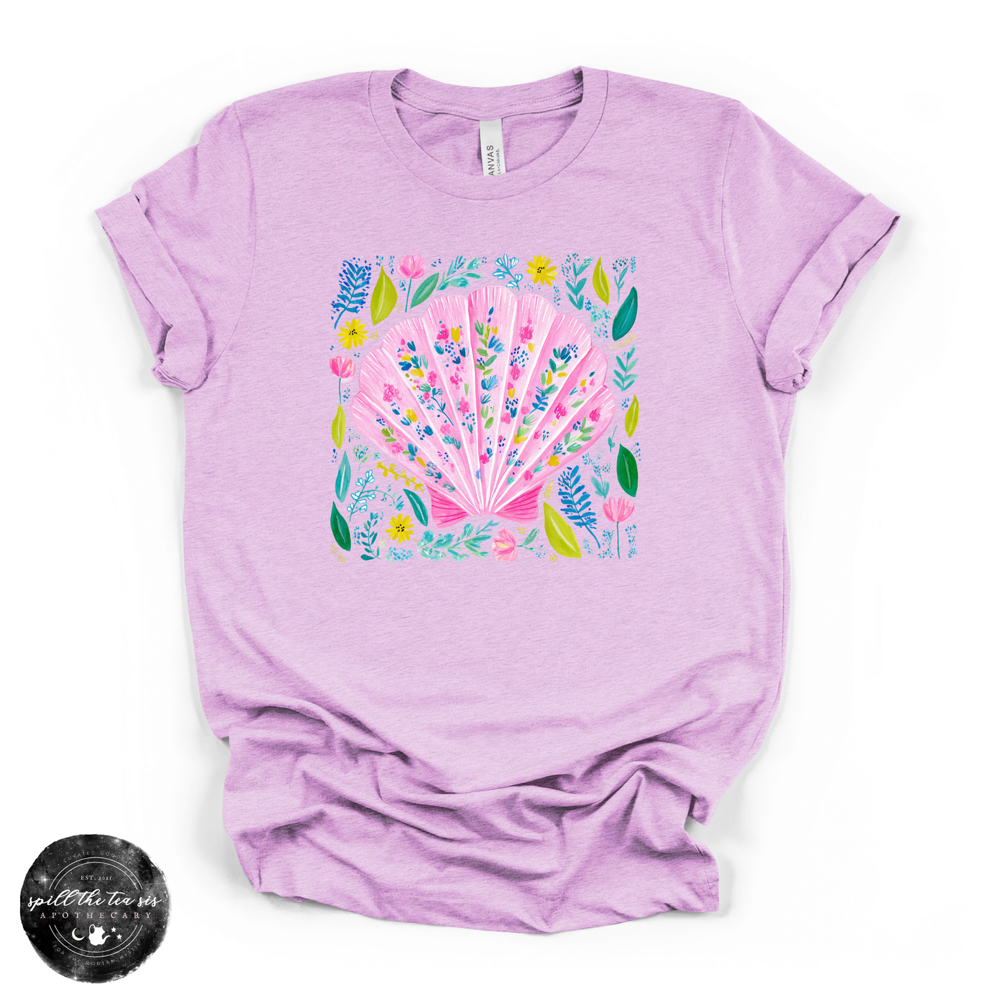 Colorful Seashell Tee | Coastal Aesthetic Graphic T-Shirt
