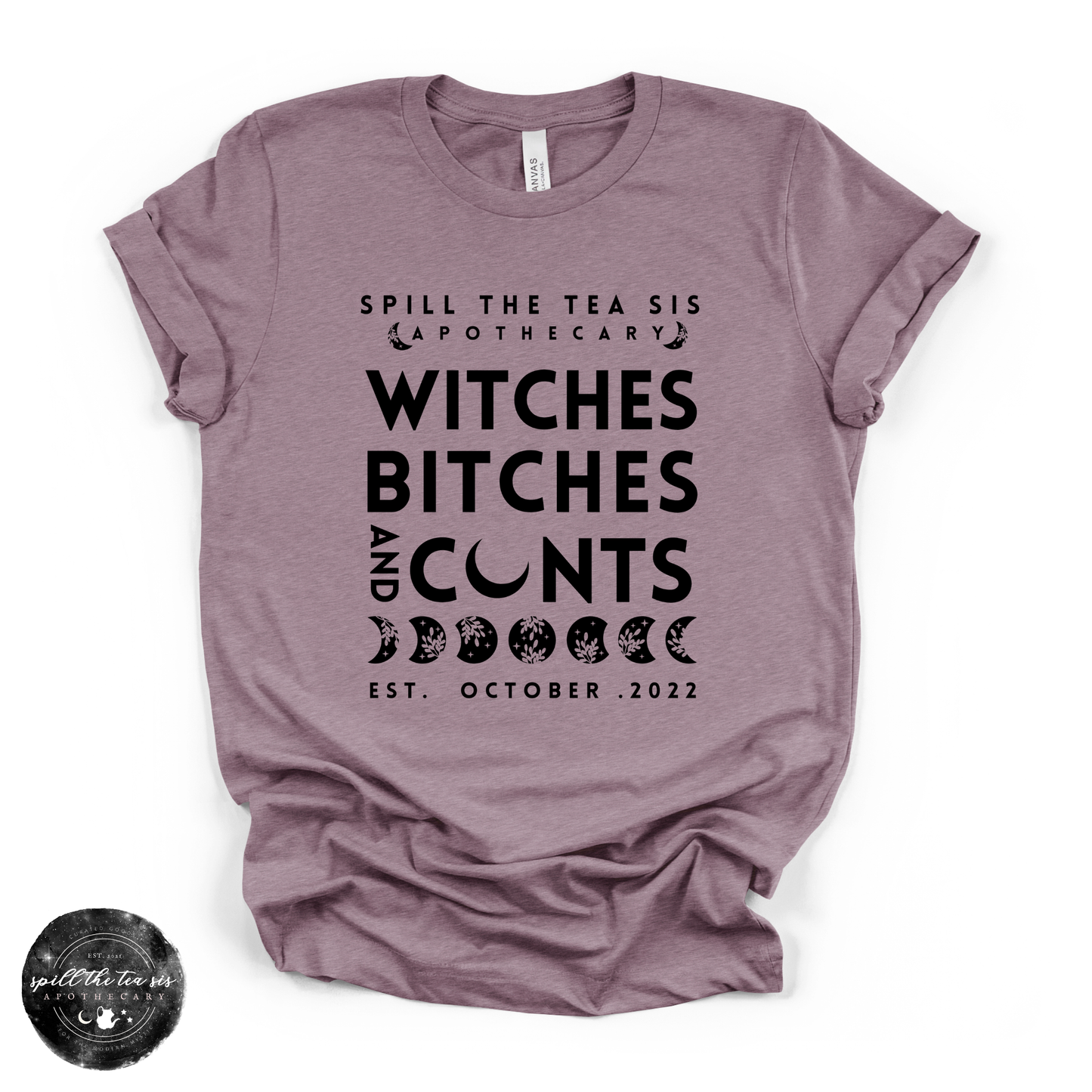 Witches, Btches & Cnts Tee ( BLACK DESIGN) | Bold Witchy Statement Graphic T-Shirt