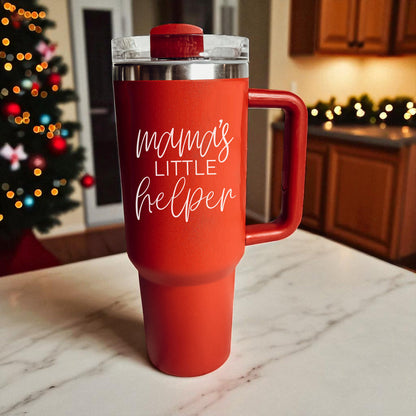 Green Christmas mom tumbler 40oz - mamas little helper seasonal cup
Christmas mom tumbler set red and green - mamas little helper 40oz
Festive Christmas mom tumblers - mamas little helper holiday gift
Holiday mom drinkware red green - mamas little helper 40oz