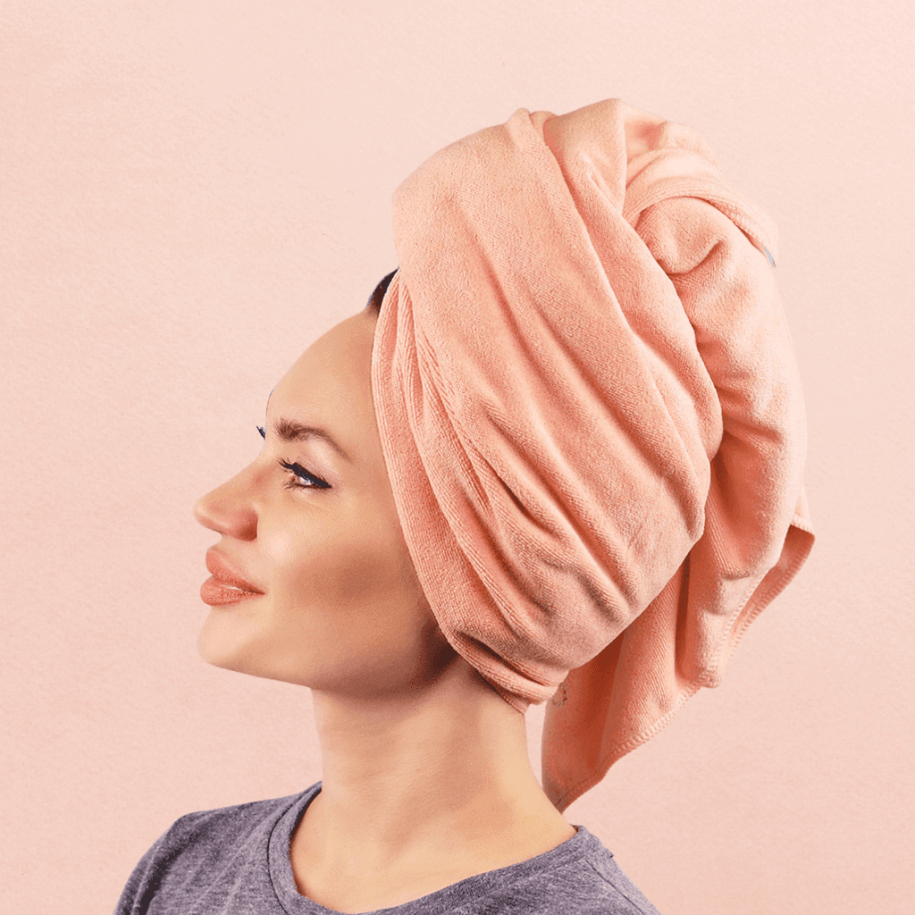 Microfiber Hair Towel Pink