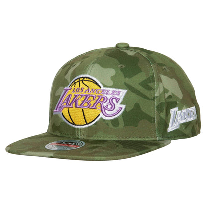 Mitchell & Ness Men's NBA Tonal Camo Stretch Fitted Hwc Lakers Fitted Caps