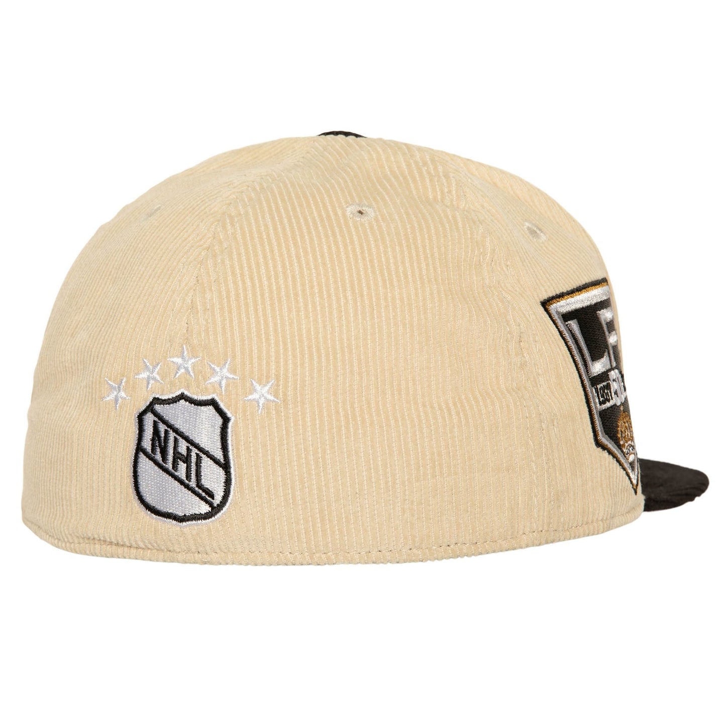 Men's Mitchell & Ness Nhl 2 Tone Team Cord Fitted Vntg Kings - Off White