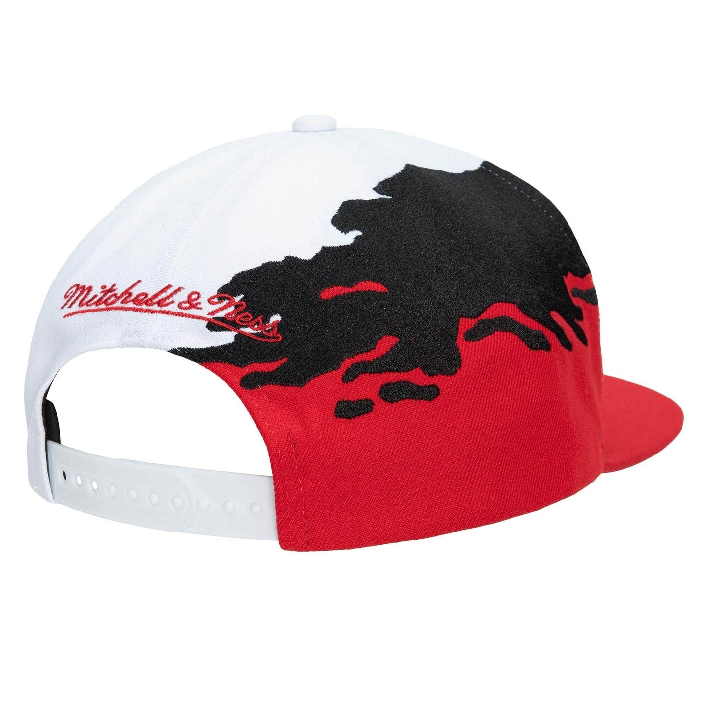 Men's Mitchell & Ness NBA Paintbrush Snapback Hwc Heat - White-Red
