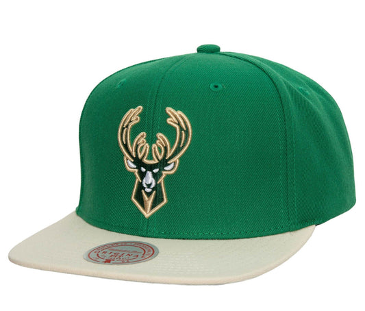 Mitchell & Ness Men's NBA Milwaukee Bucks Team 2 Tone 2.0 Snapback