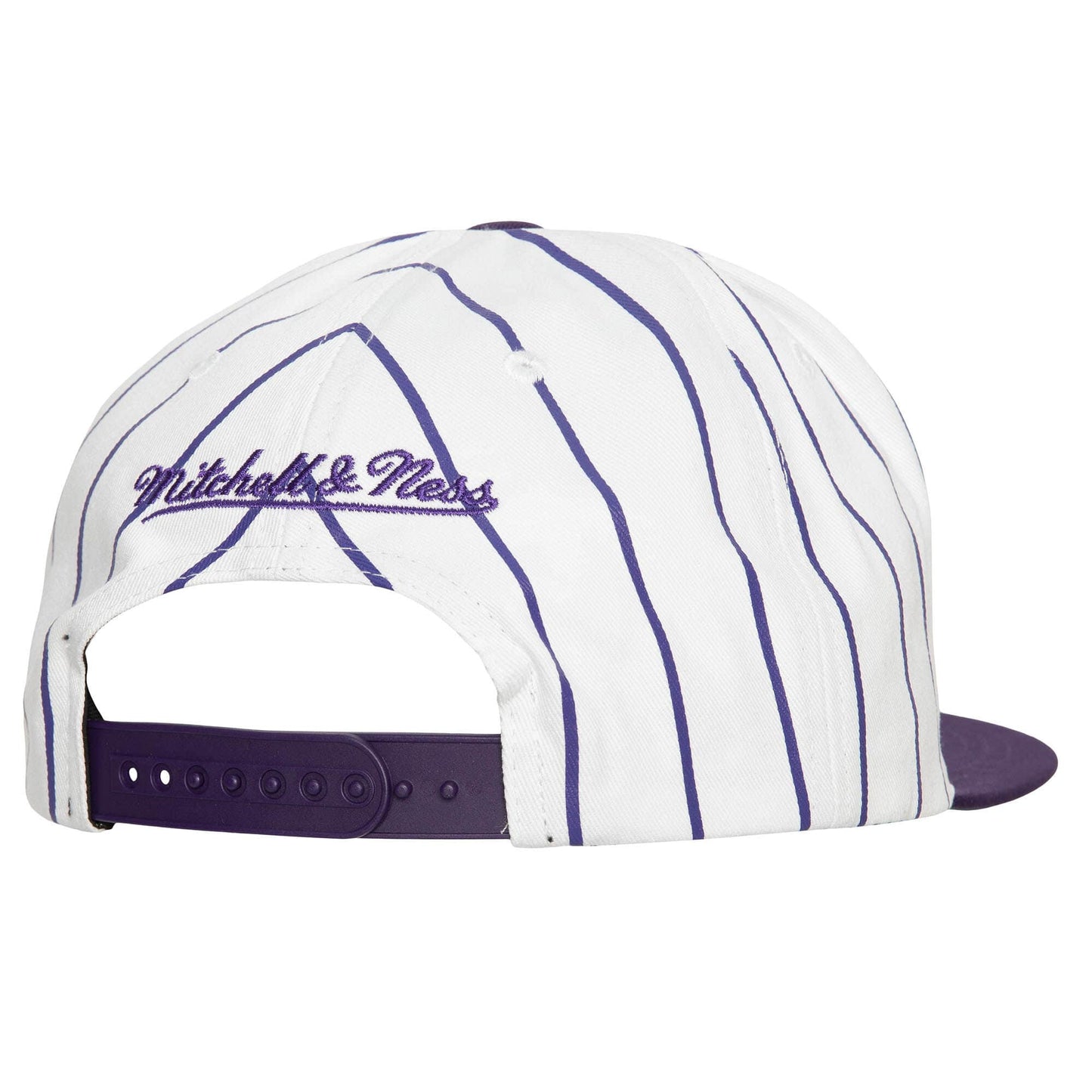 Men's Mitchell & Ness NBA Retro Pinstripe Snapback Lakers - White