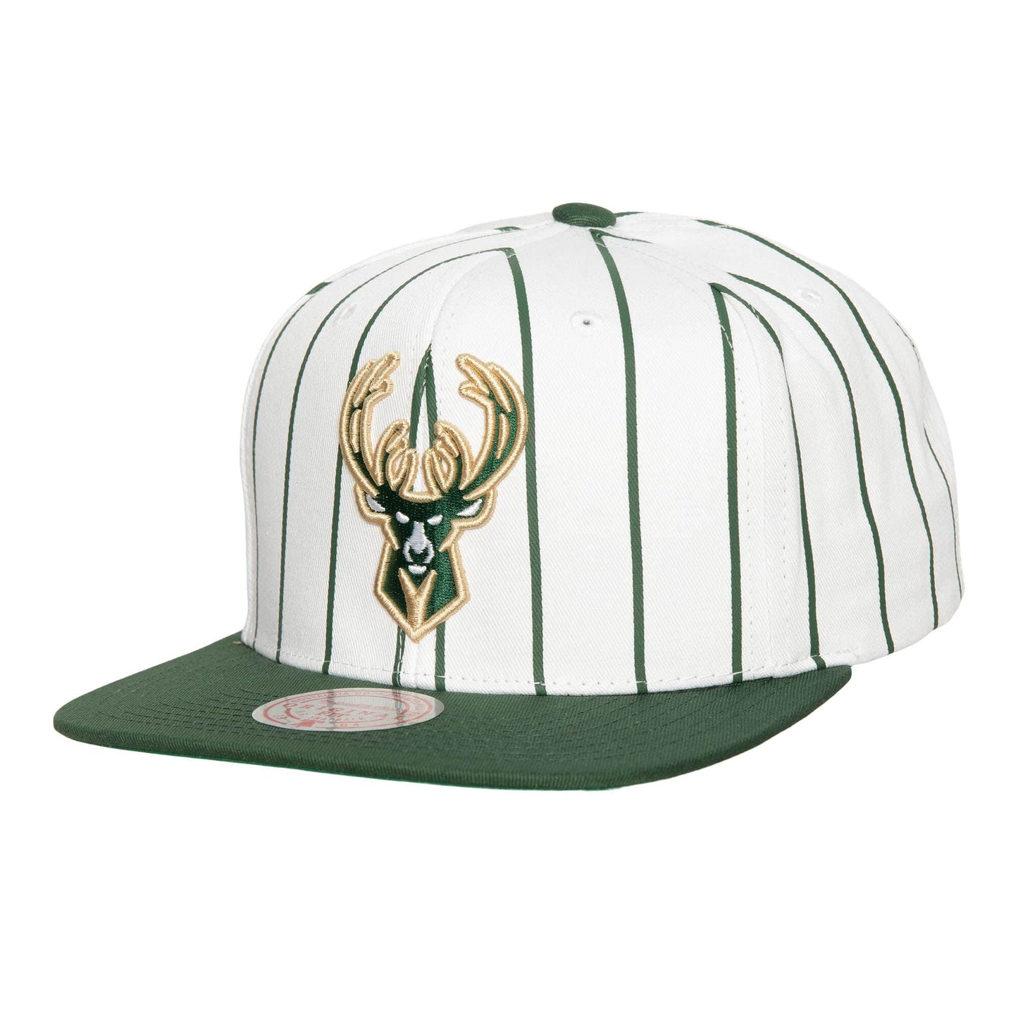 Men's Mitchell & Ness NBA Retro Pinstripe Snapback Bucks