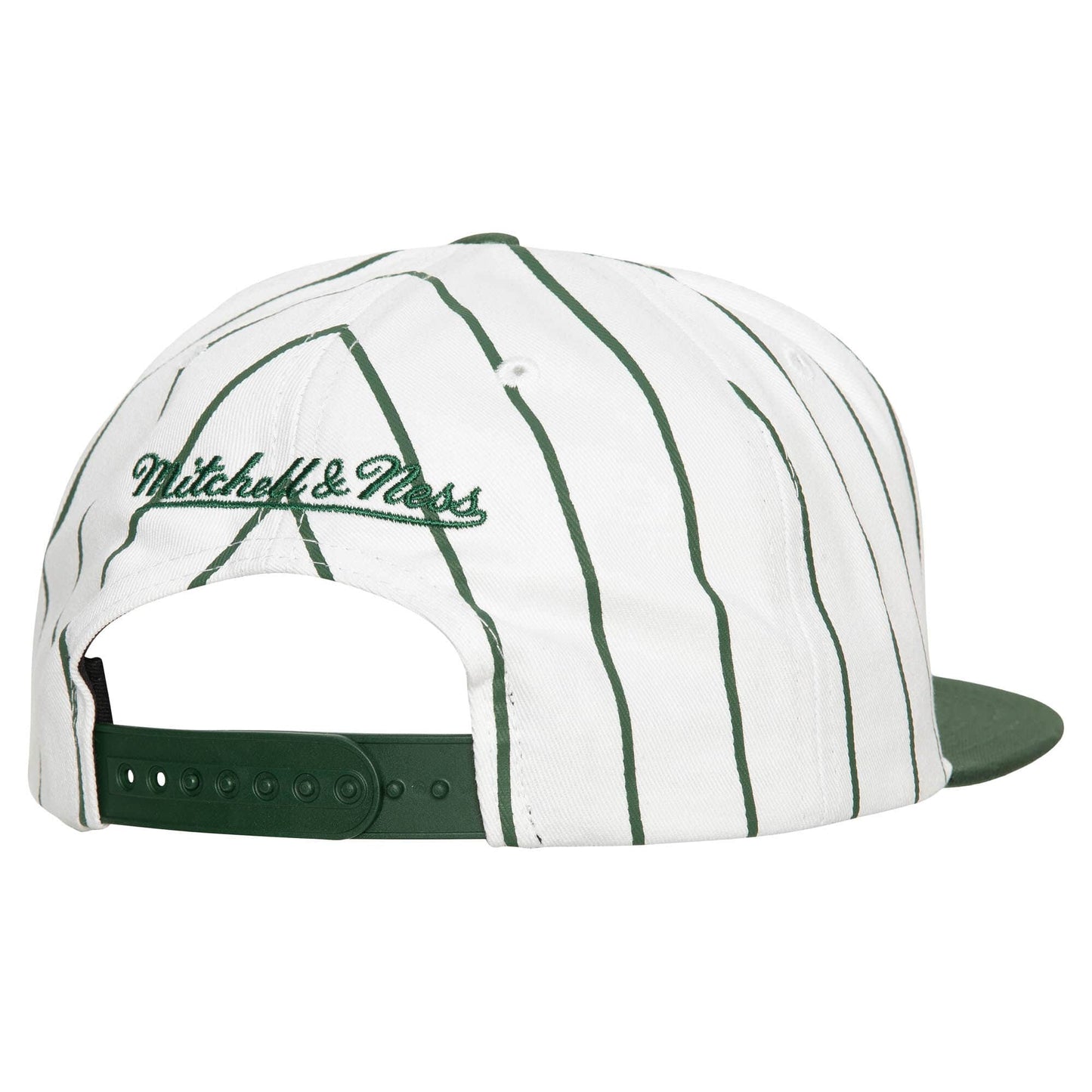 Men's Mitchell & Ness NBA Retro Pinstripe Snapback Bucks