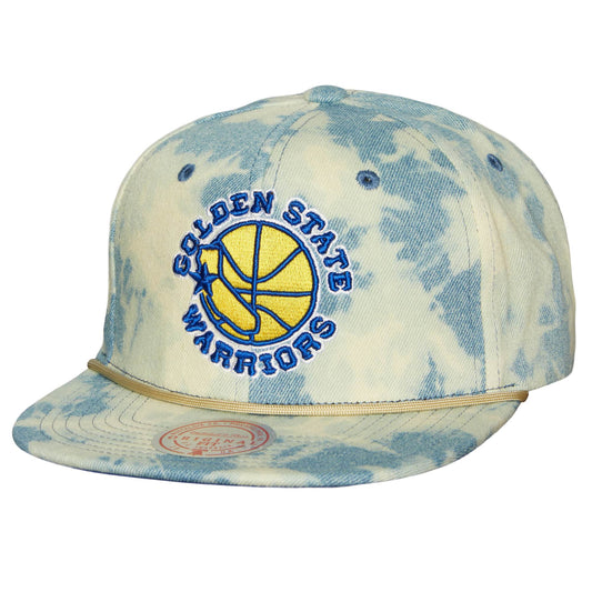 Men's Mitchell & Ness NBA Acid Wash Snapback Hwc Warriors