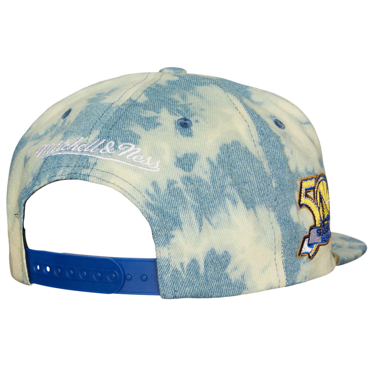 Men's Mitchell & Ness NBA Acid Wash Snapback Hwc Warriors