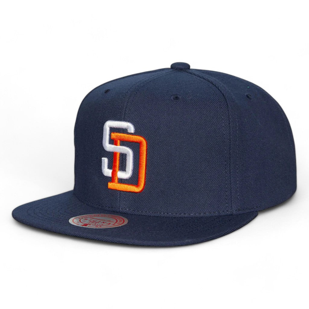 Men's Mitchell & Ness MLB Evergreen Snapback Coop Padres - Navy