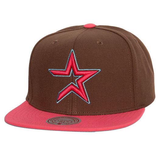 Mitchell & Ness Men's MLB The Damn Snapback Coop Astros Brown