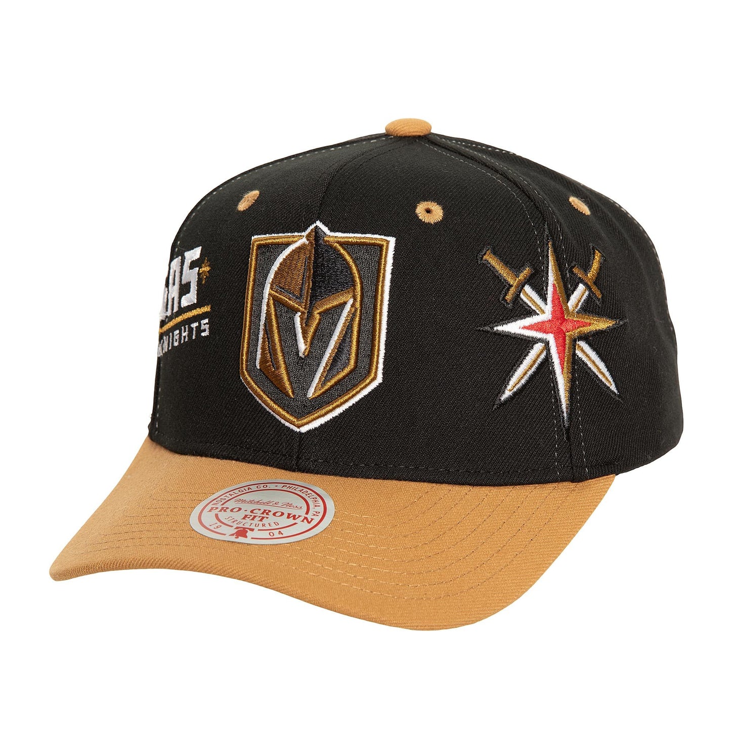 Men's Mitchell & Ness Nhl Overbite Pro Snapback Knights - Black