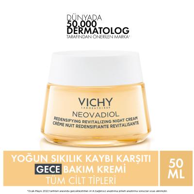 Vichy Neovadiol Anti-Aging Night Cream for Mature Skin - Hydrating, Firming, Paraben-Free