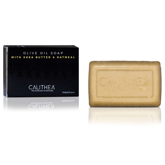 Calithea Skincare Olive Oil Soap Shea Butter & Oatmeal: 100% Natural Content - 100g