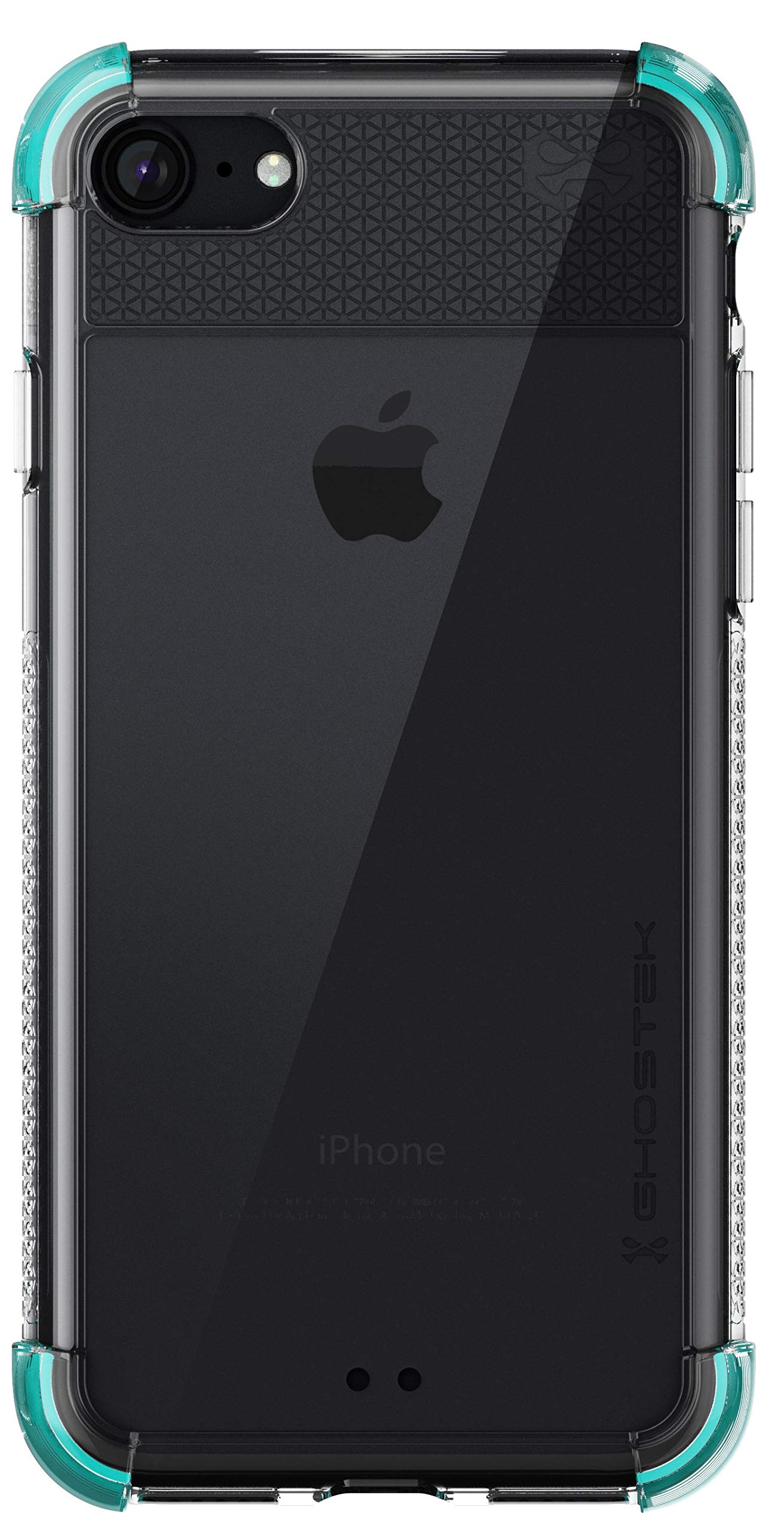 Ghostek Covert Clear Silicone Iphone Se (2020) / Iphone 8 / Iphone 7 Case with Grip Sides and Drop Protection (Teal)