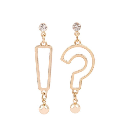 Cubic Zirconia & Goldtone Expression Drop Earrings