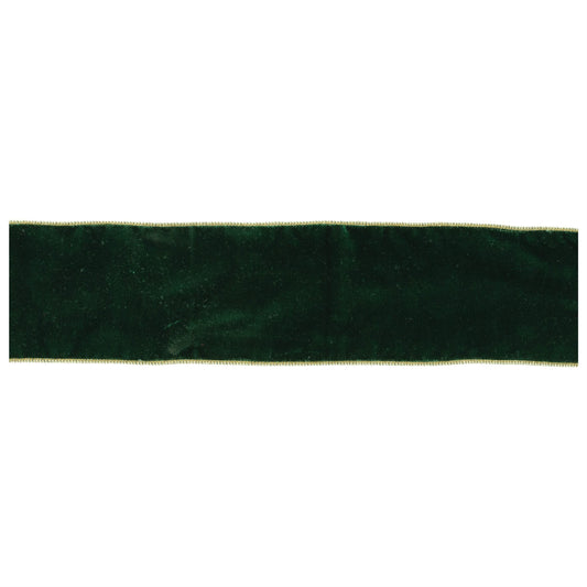 Melrose International Green Wired Ribbon 4" x 10 Yds.