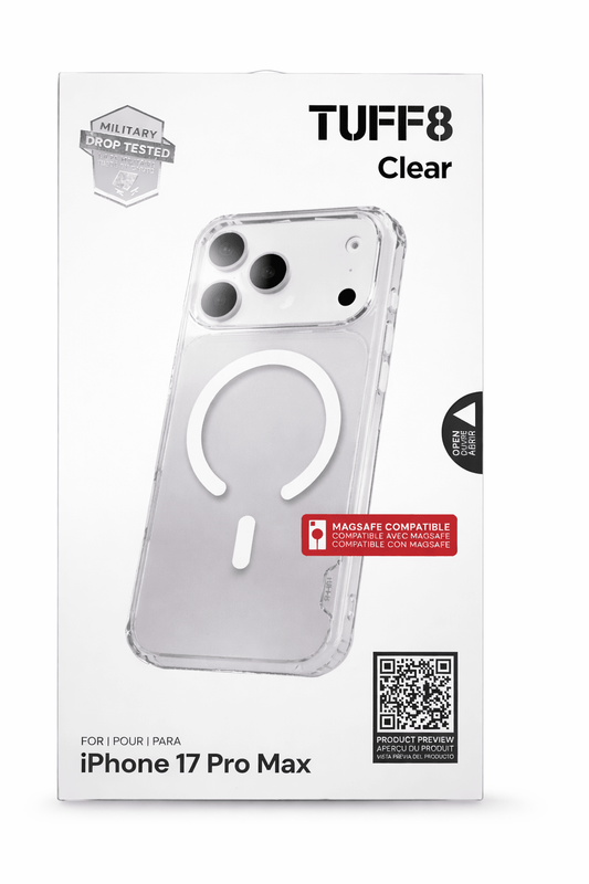 Tuff8 Iphone 17 Pro Max (Only) Clear Case