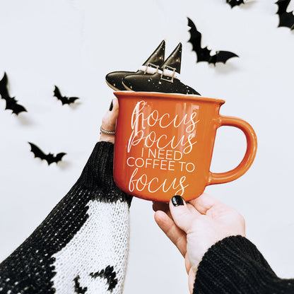 Spooky Season Coffee Mug Orange Ceramic Design
Halloween Decor Coffee Cup Orange Witch Theme