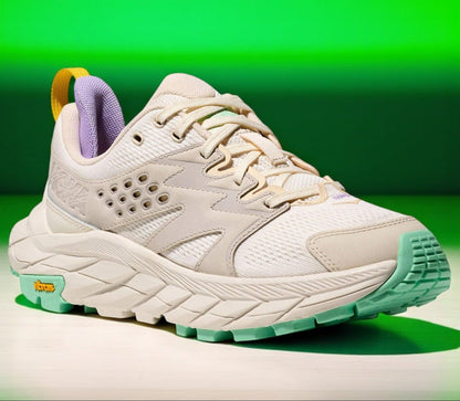 Hoka Women's Anacapa Breeze Low 'Alabaster Mint Fluorite' B Width Sneakers