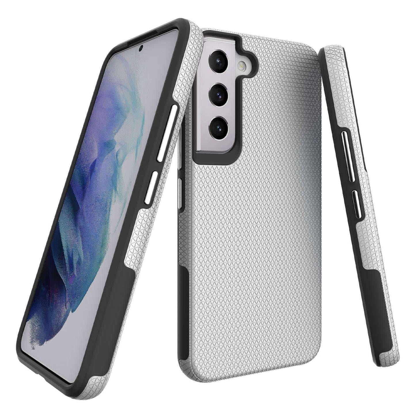 Prodigee Rockee Silver| Samsung Galaxy S22 Plus| Military Grade Drop Tested | Dual Layer Protection |Textured Scratch Resistant | Shockproof | 6.7 Inch