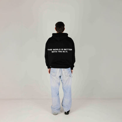 Compliments The World Better With You in It Black Hoodie