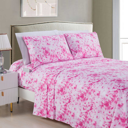 Mocassi 6-Piece Colorful Tie Dye Pattern Sheet Set - Soft as Hotel Premium Quality Bedding
