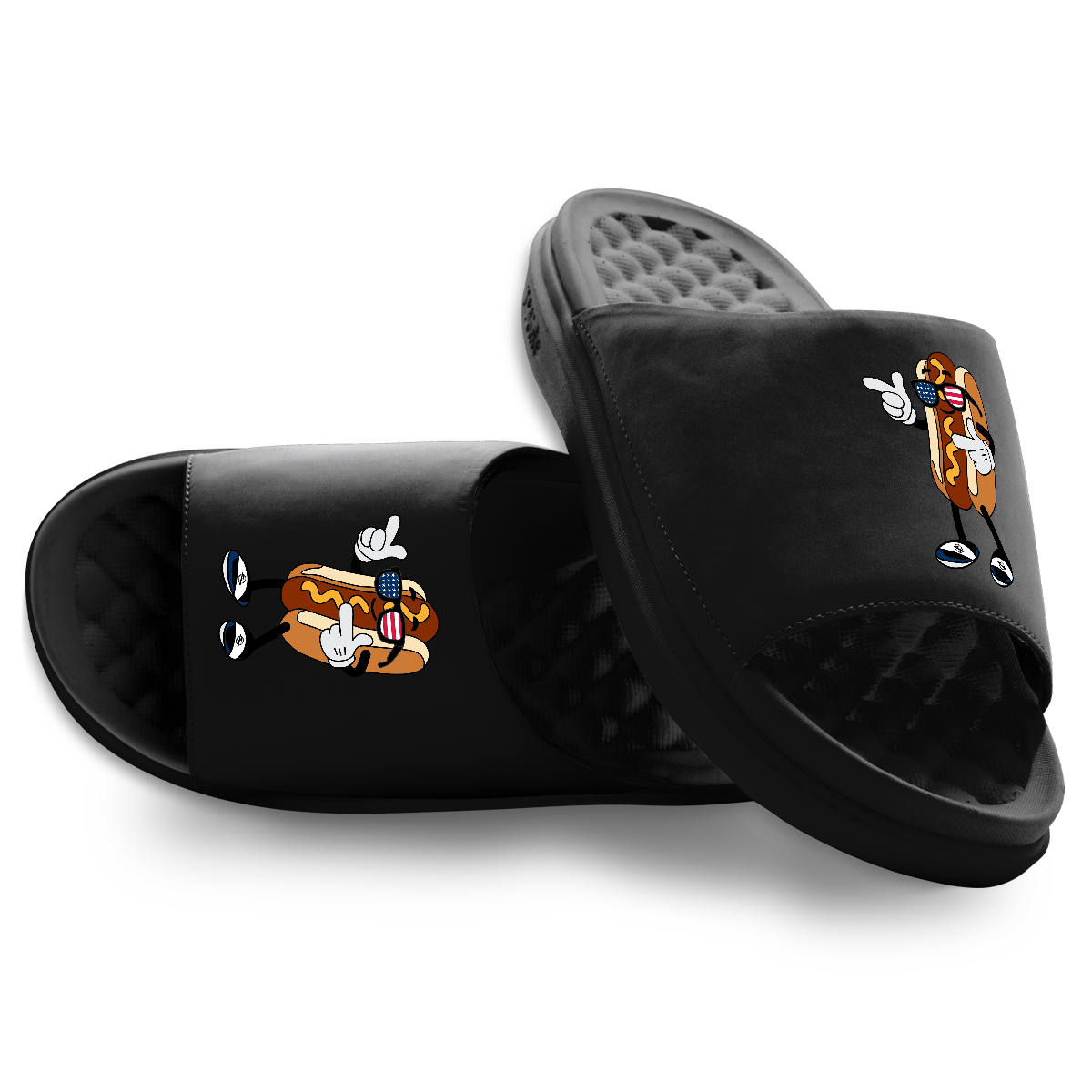 USA Hot Dog Motive Slide Sandals
