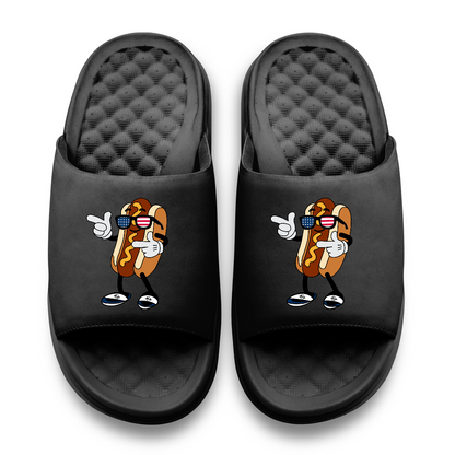 USA Hot Dog Motive Slide Sandals