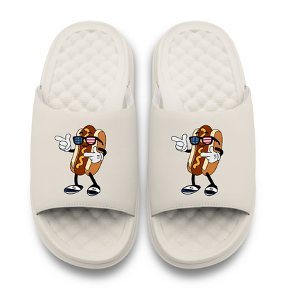 USA Hot Dog Motive Slide Sandals