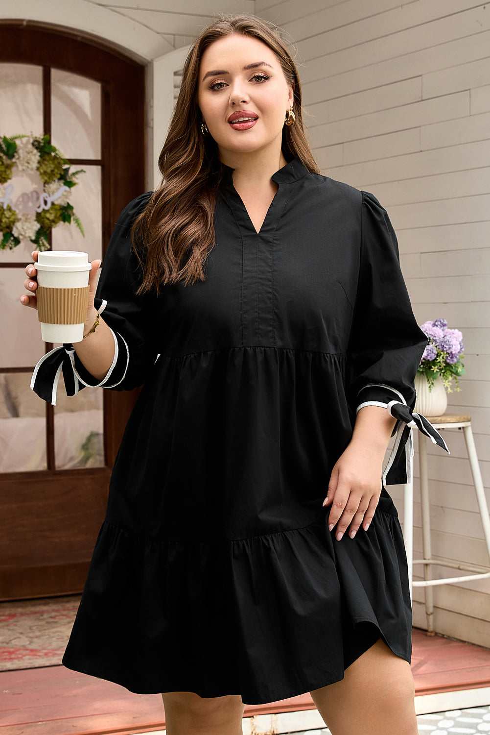 Dorothy Knot Cuffs Mini PLUS Dress