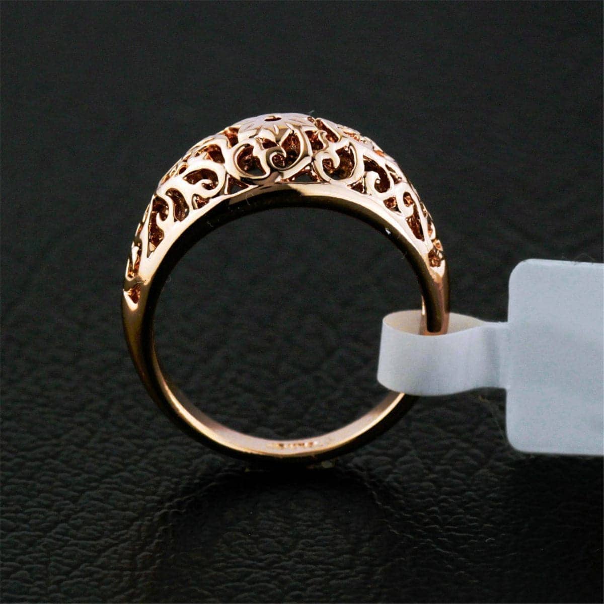 Rose Goldtone Filigree Ring