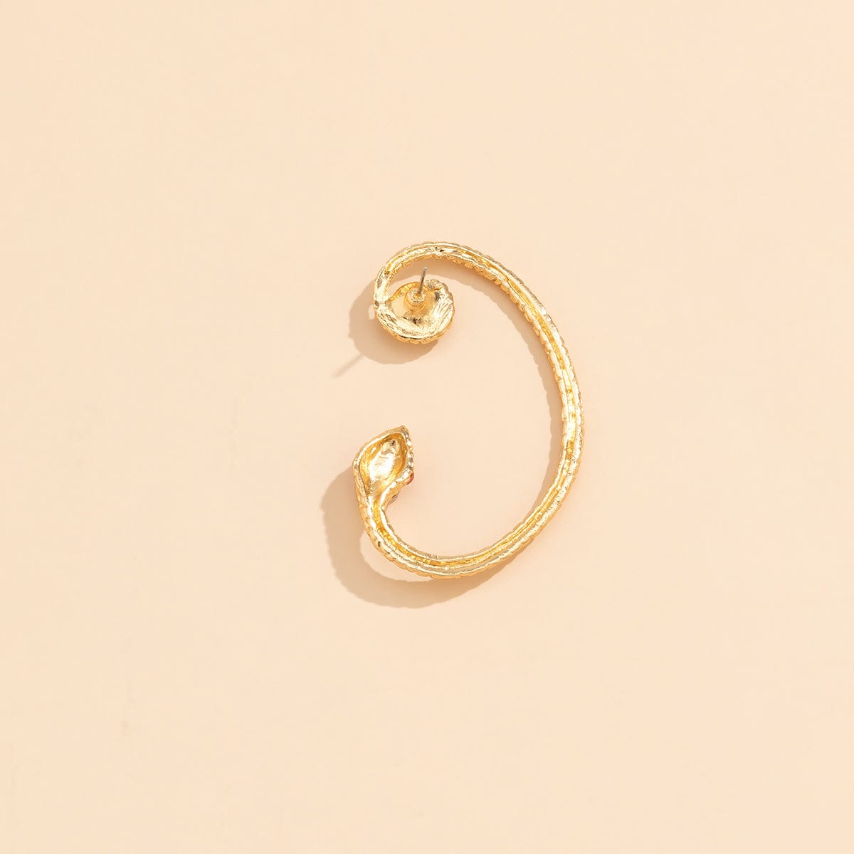 Cubic Zirconia & Goldtone Snake Ear Cuff