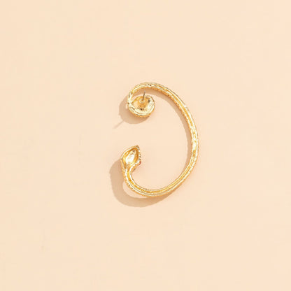 Cubic Zirconia & Goldtone Snake Ear Cuff