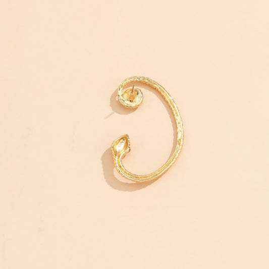 Cubic Zirconia & Goldtone Snake Ear Cuff