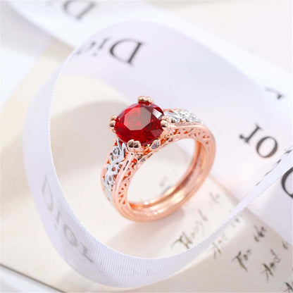 Crystal & Two-Tone Cocktail Ring-4