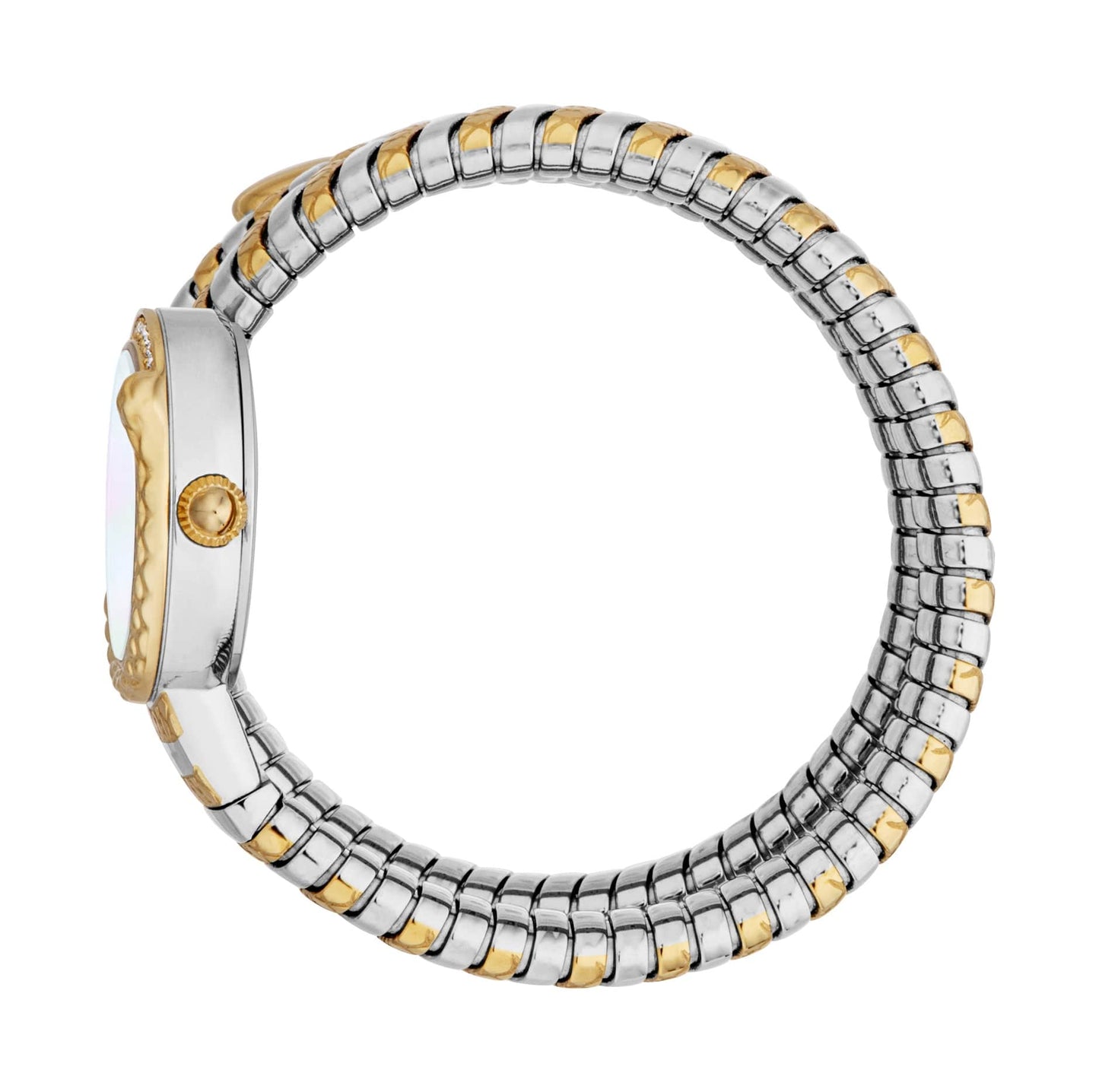 Jc1l302m0055 Just Cavalli Enchanting Women’s Two Tone Gold & Silver Snake Watch