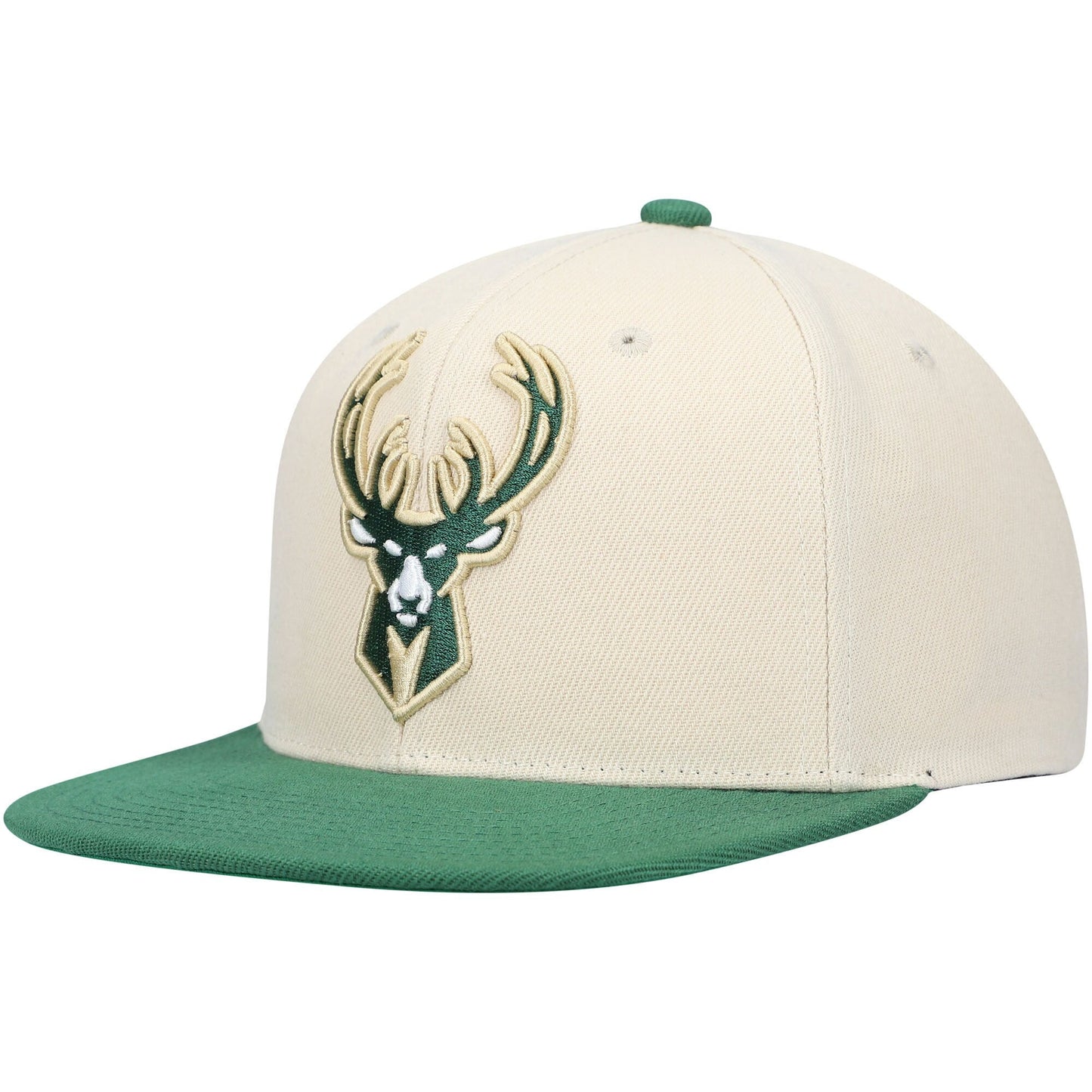 Men's Mitchell & Ness NBA Xl Wordmark Snapback Bucks