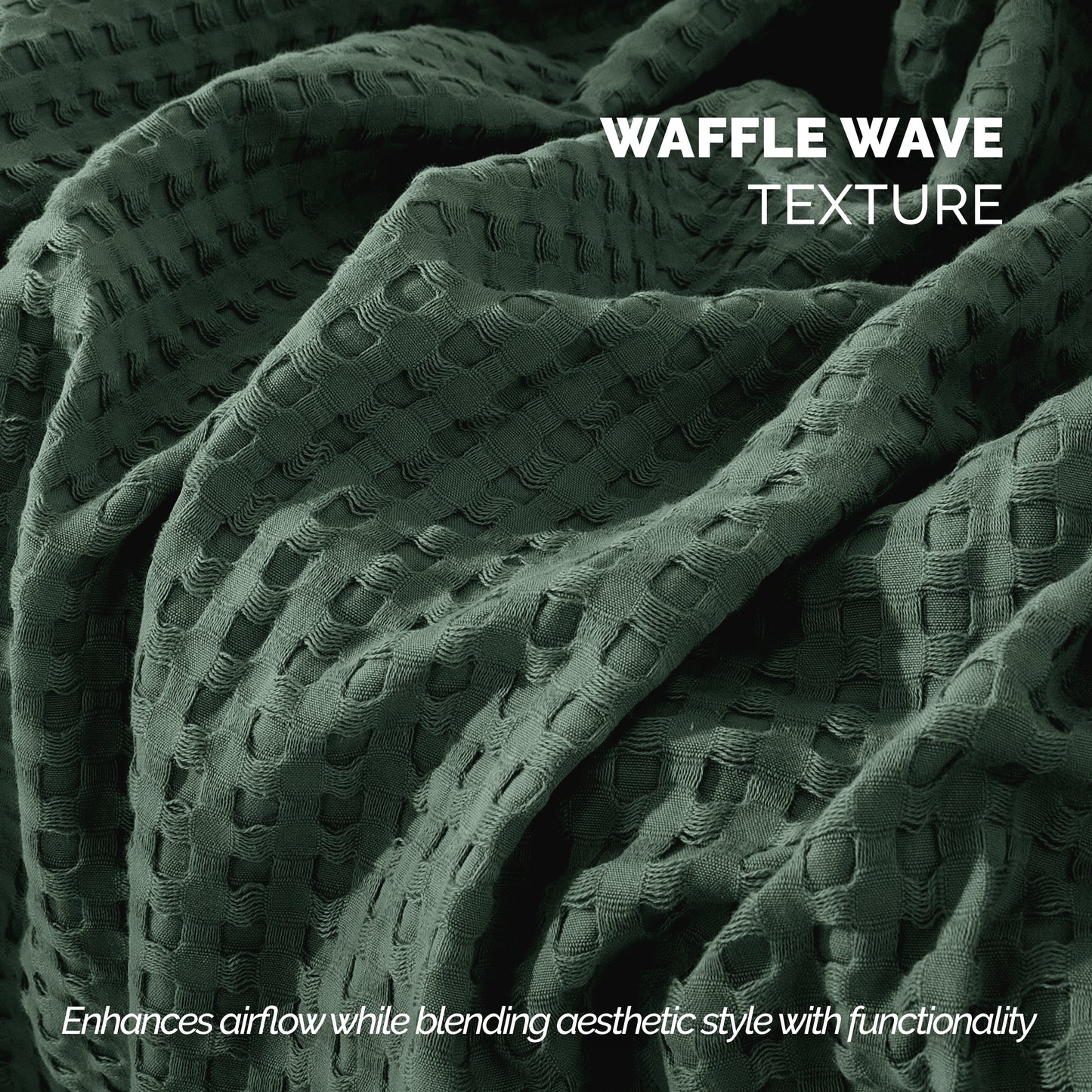 Elegant Comfort Cotton Waffle Blanket