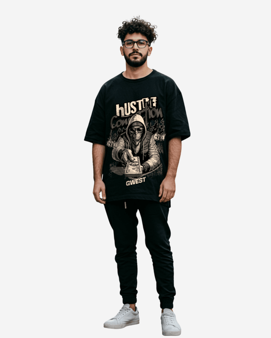 G West Hustle Connection Oversized T-Shirt Mens