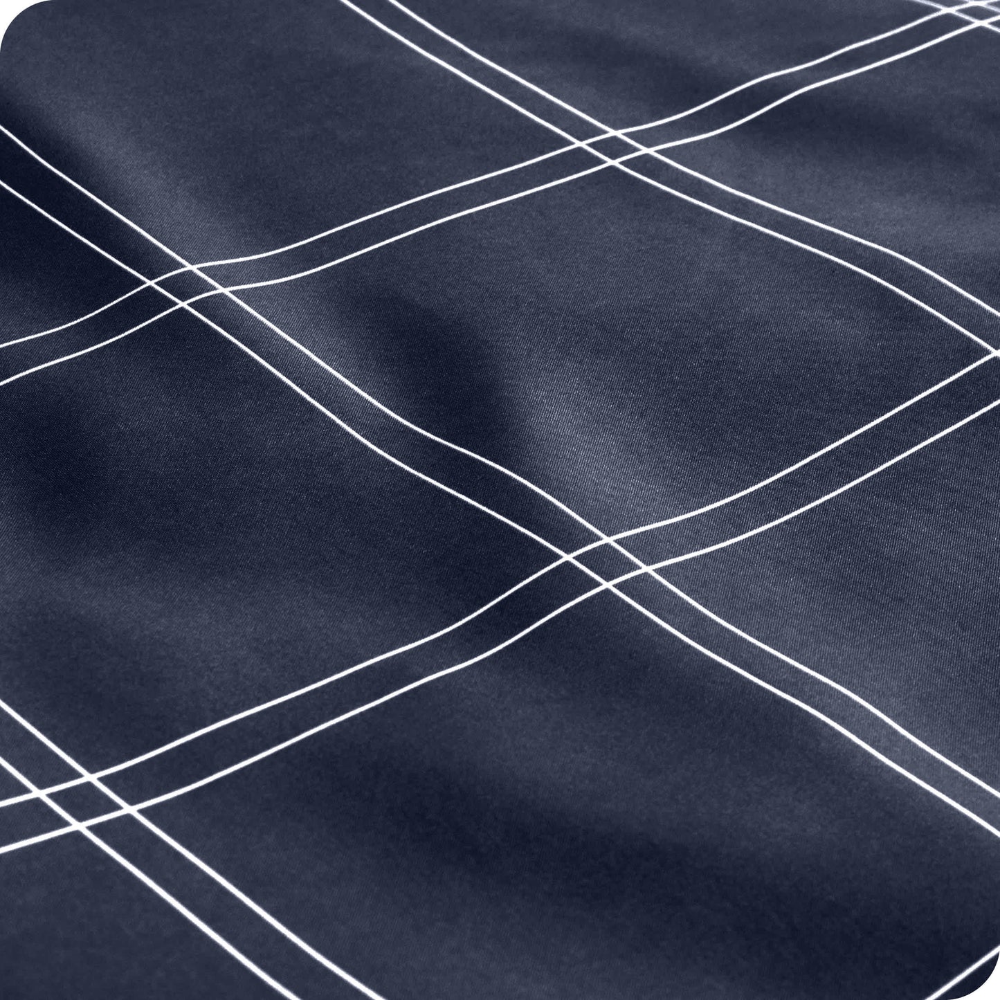 Modern Plaid - Midnight Blue/White-