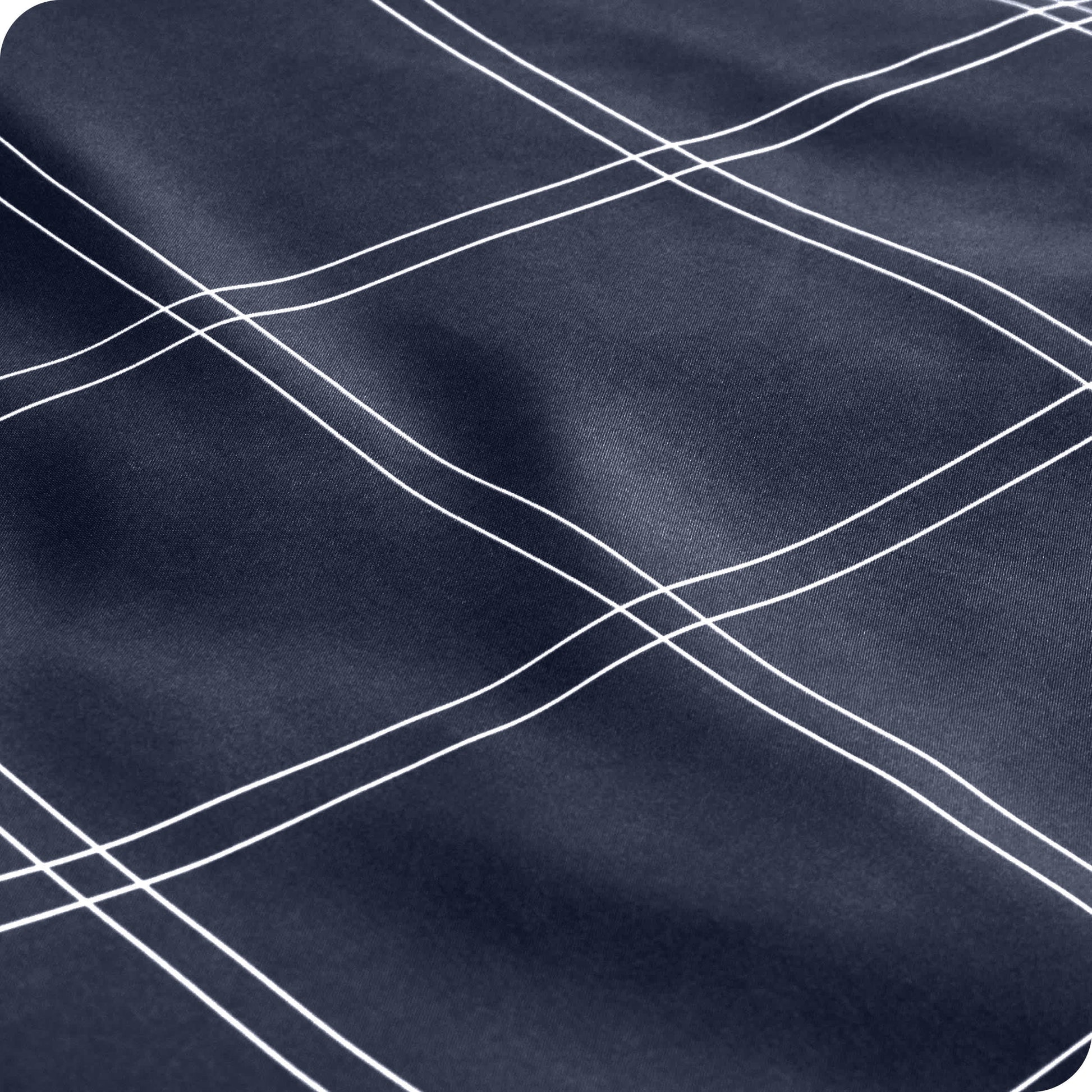 Modern Plaid - Midnight Blue/White-