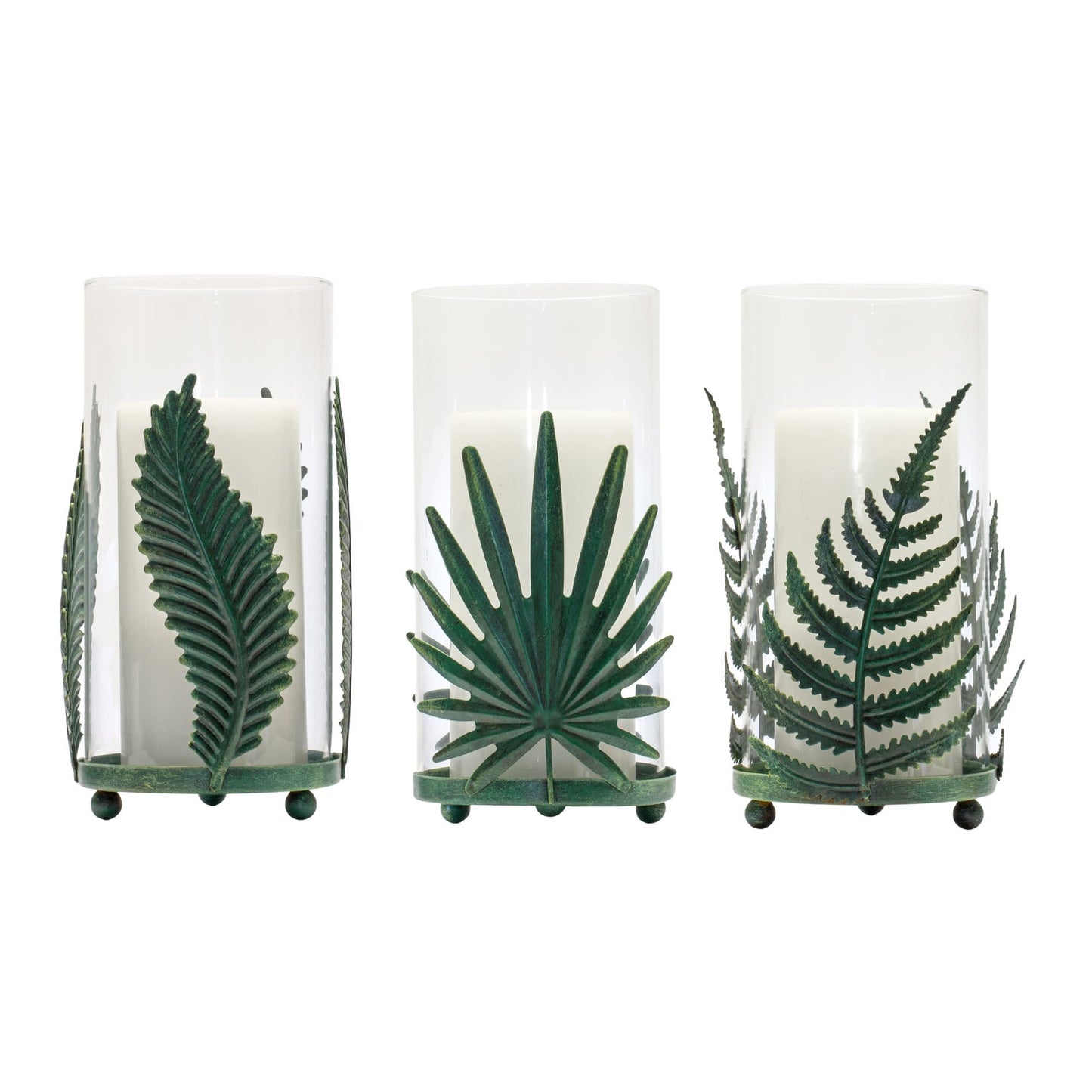 Melrose International Metal Leaf Candle Holder (Set of 6)