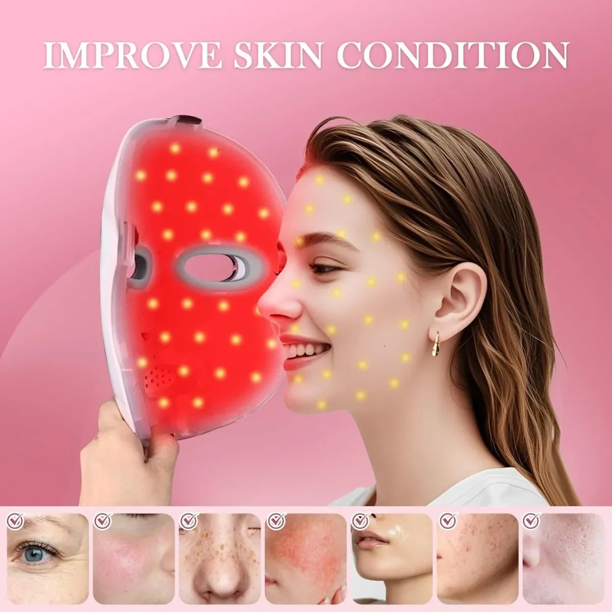 Cordless Touch Control LED Face & Neck Mask Device – Zulily