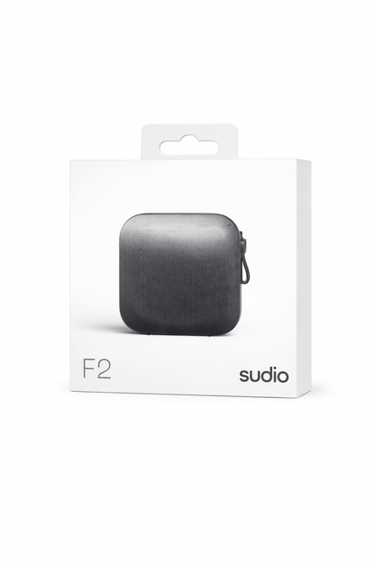 Sudio F2 Portable Bluetooth Speaker with Aux Input, Ipx7,15-Hour Playtime,Ideal Shower Speaker Bluetooth Waterproof for Android and Ios (Black)