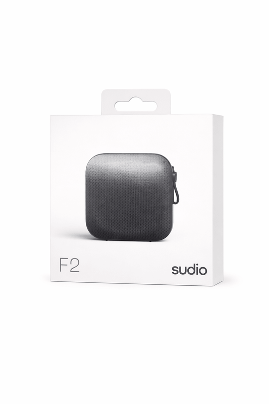 Sudio F2 Portable Bluetooth Speaker with Aux Input, Ipx7,15-Hour Playtime,Ideal Shower Speaker Bluetooth Waterproof for Android and Ios (Black)